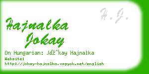 hajnalka jokay business card